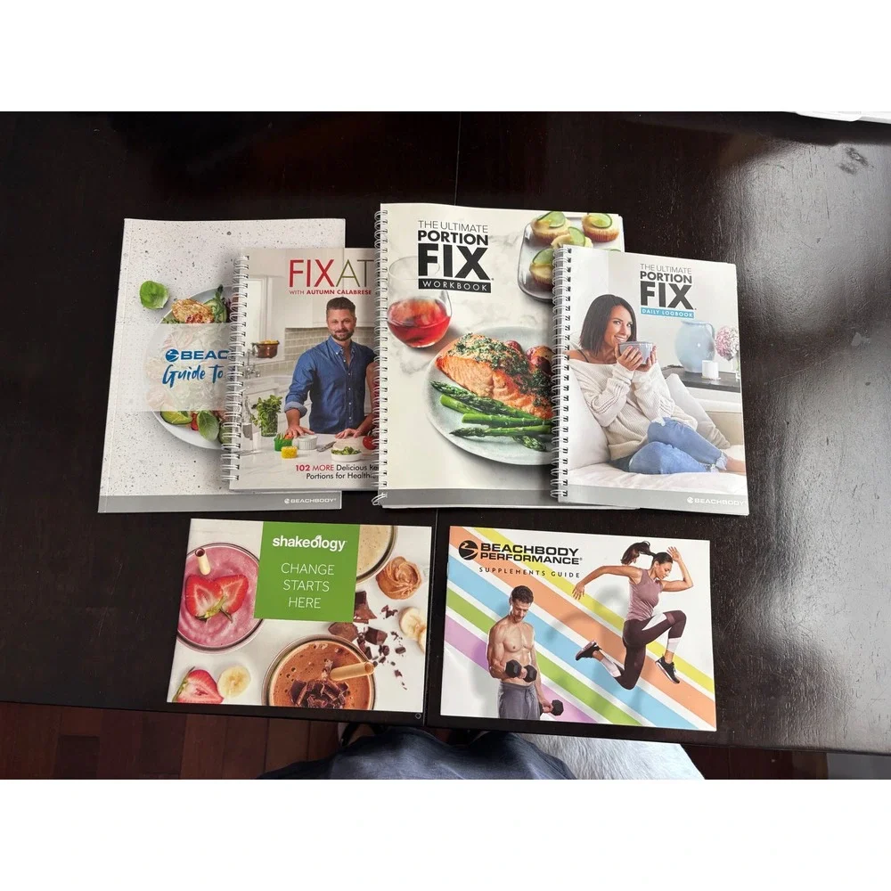 Beachbody Ultimate Portion Fix & Fixate Vol 2 Cookbook Nutrition Bundle 6 Books
